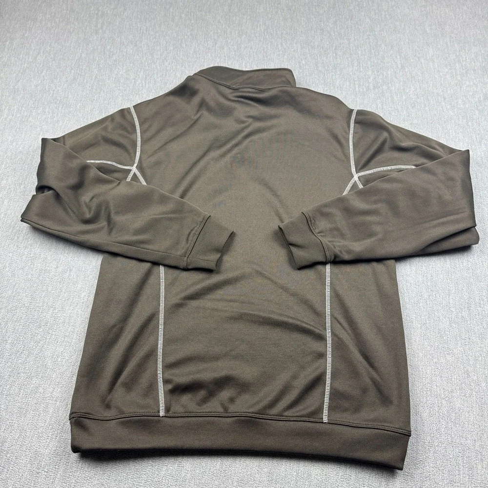 Nike Golf Therma Fit Sweatshirt Mens Small Brown Fleece Pullover 1/2 Zip‎ Active
